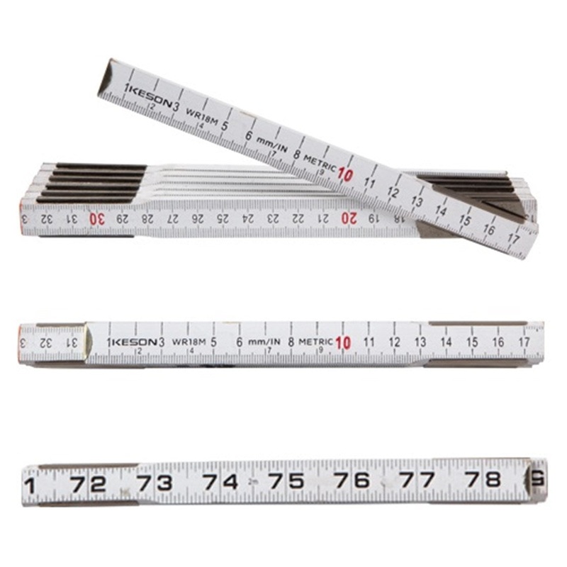Keson Metric Wood Folding Ruler (10-Pack)