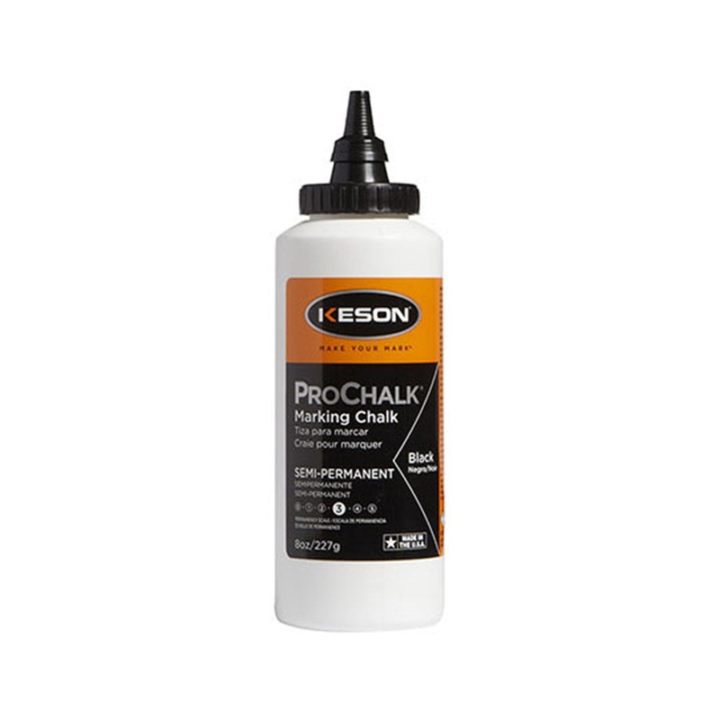 Keson ProChalk Semi-Permanent Waterproof Marking Chalk Black