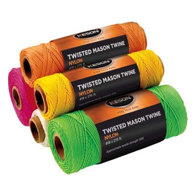Keson Twisted Nylon Mason Twine (12-Pack) White