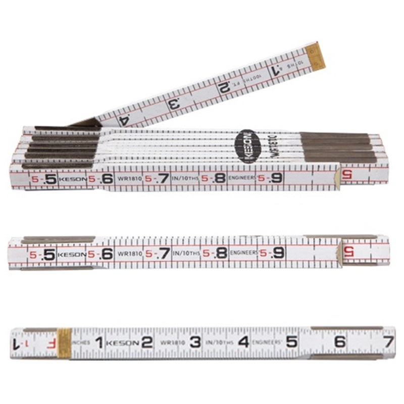 Keson Wood Folding Ruler (10-Pack)