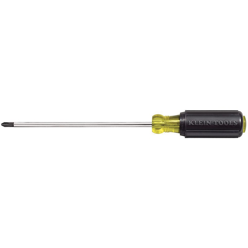 KLEIN TOOLS 603-10 Screwdriver, Phillips Point, #2 Point, 14-5/16 in OAL, Cushion Handle