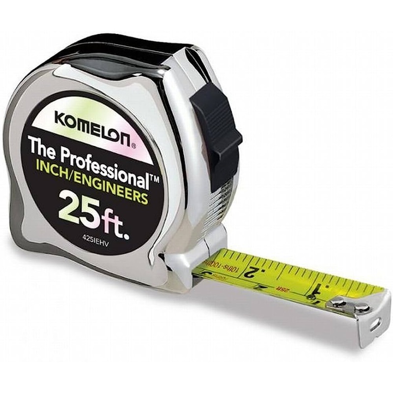 Komelon 25ft Chrome Engineers Power Tape (Inches) | 425IEHV