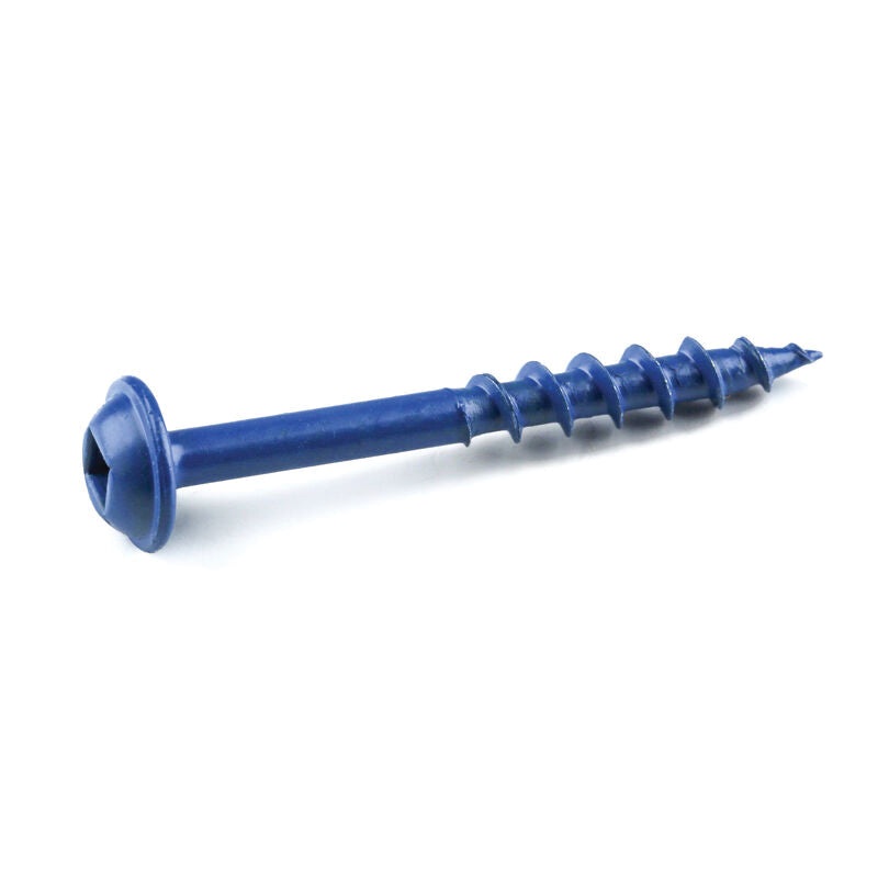 Kreg SML-C150B-100 Pocket Hole Screw, #8 Thread, UNC Thread, Square Drive, #2 Drive, Maxi-Loc Head, 1-1/2 in OAL, Steel