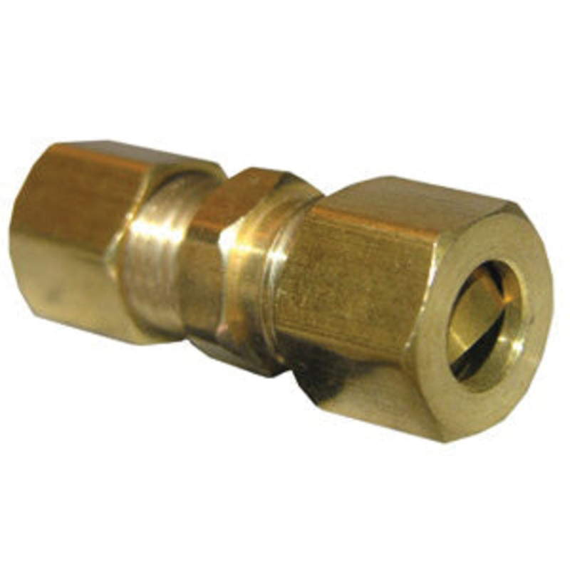 LASCO 17-6219 Reducing Union, 5/16 in Compression x 1/4 in Compression, Brass