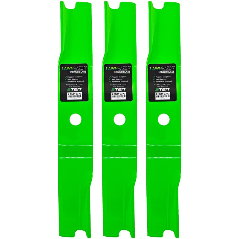 LawnRAZOR Medium Lift Blade For John Deere M111522 AM115442 | 3-PACK