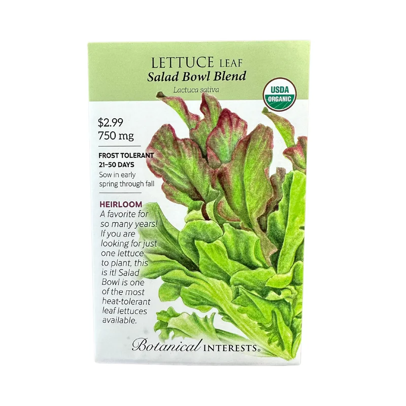 Lettuce Leaf Salad Bowl Blend Org
