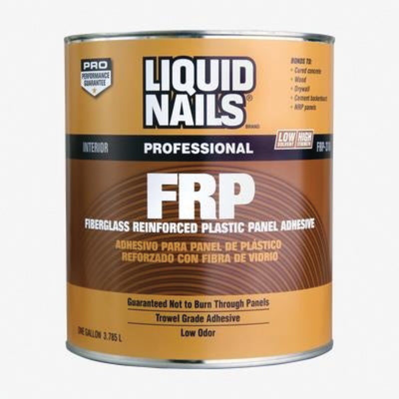 LIQUID NAILS FRP-310 GALLON Interior Construction Adhesive, Liquid, Characteristic, 24 hr Curing, 1 gal