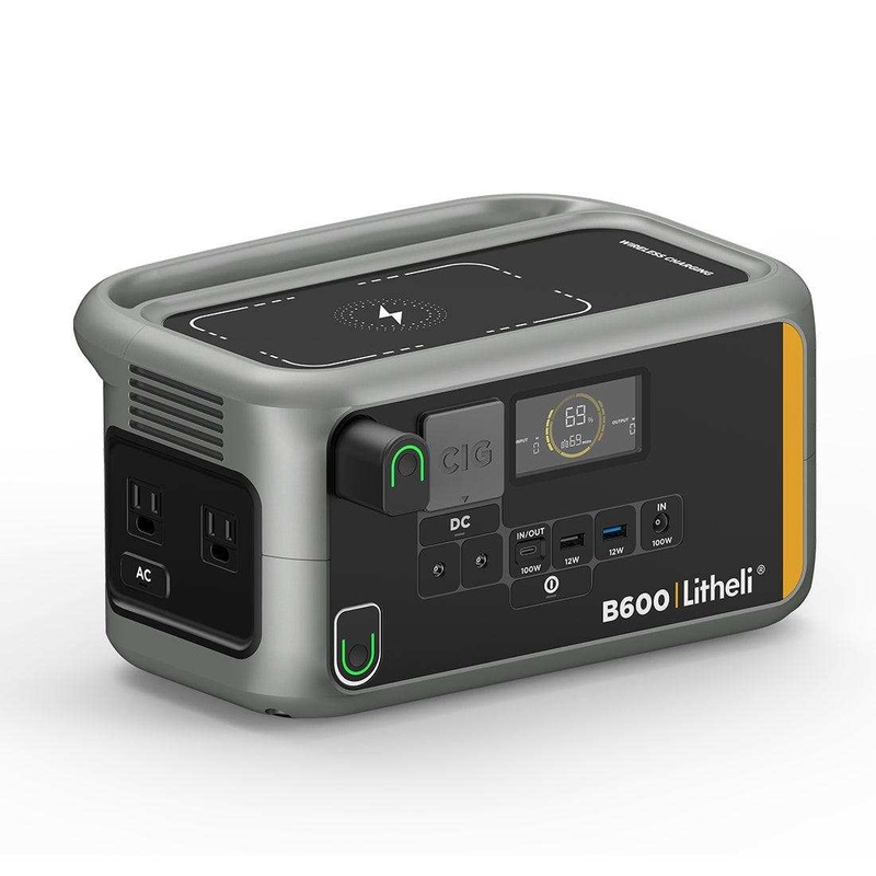 Litheli B600 Portable Power Station with Solar Panel | 600W 562Wh