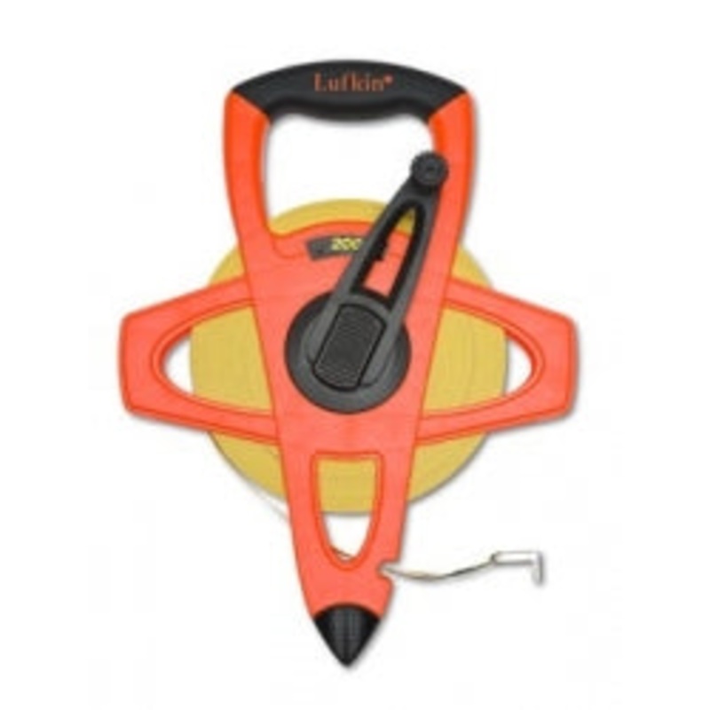Lufkin 200 ft Hi-Viz Orange Fiberglass Tape Measure (Feet & Inches) | FE200