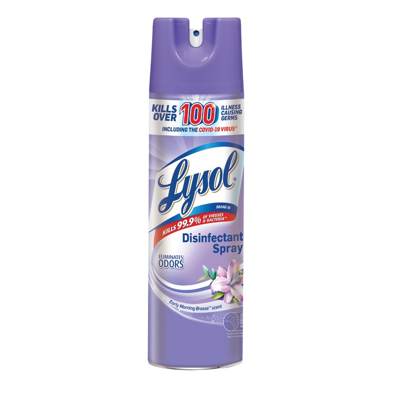 Lysol 1920080833 Disinfectant Spray, 12.5 oz, Aerosol Can, Liquid, Early Morning Breeze