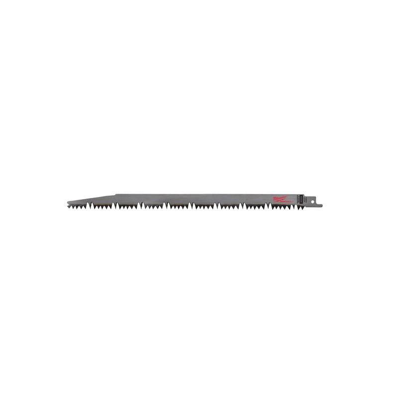 Milwaukee SAWZALL 48-00-1301 Reciprocating Saw Blade, 9 in L, 1 in W, Fang Tip, Fleam Ground Teeth, Curved, Fast Cut