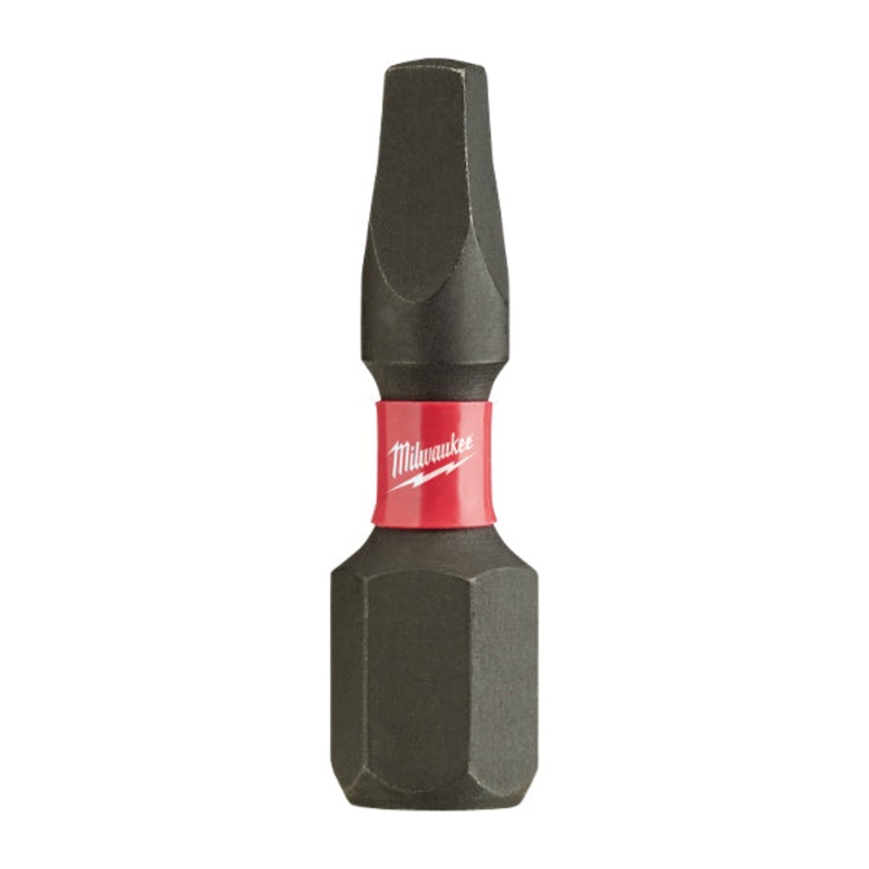 Milwaukee SHOCKWAVE Impact Duty 48-32-4422 Impact Insert Bit, Square Recessed Point, SQ2 Point, 1 in OAL, Steel