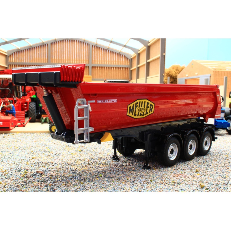 MM2123-02 Marge Models 1:32 Scale Meiller Tipping Trailer in Red