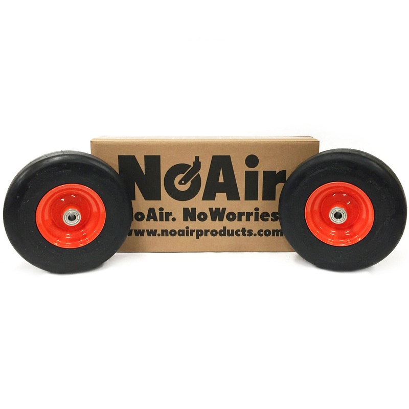 NoAir (2) Flat Free Tire Assemblies 11×4.00-5 Fits Kubota Z100 Series K3011-18020
