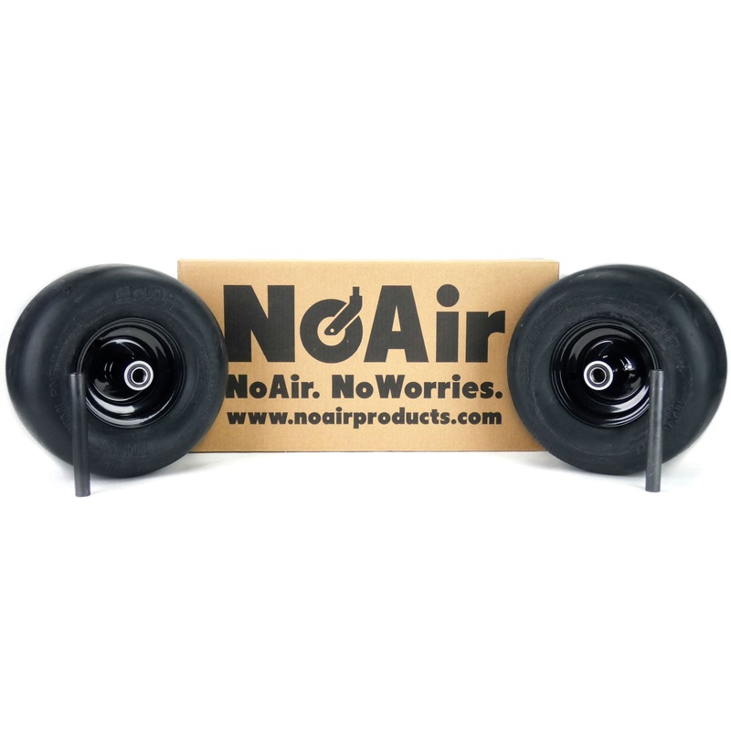 NoAir (2) Flat Free Tire Assemblies 11×6.00-5 Fits Cub Cadet ZT1 634-05664