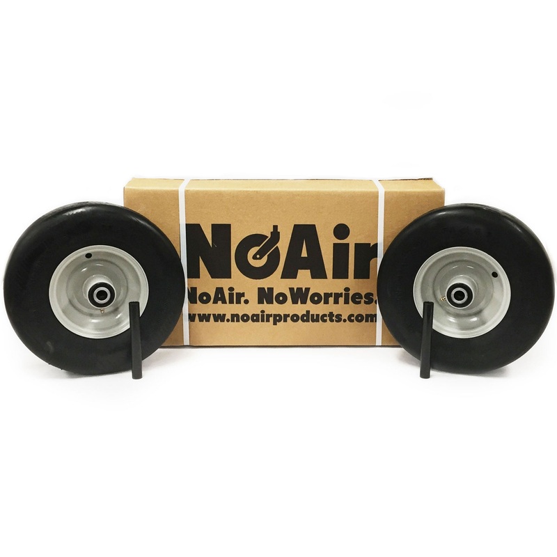 NoAir (2) Flat Free Tire Assemblies 13×5.00-6 Fits Cub Cadet RZT50 634-04711-0911