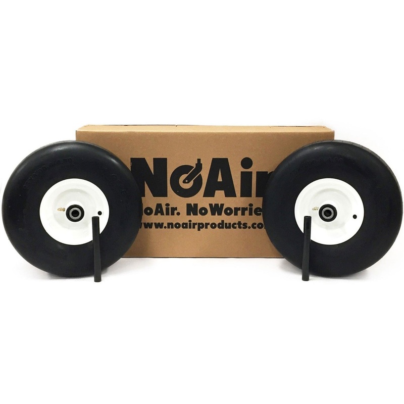 NoAir (2) Flat Free Tire Assemblies 15×6.00-6 Fits Country Clipper Boss XL D-3893