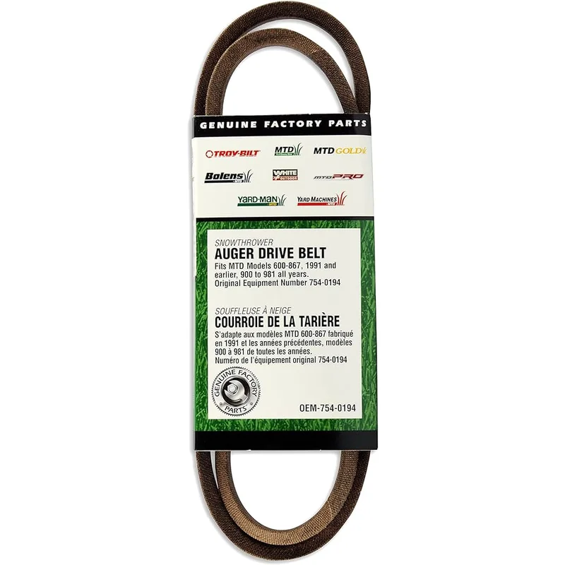 OEM-754-0194 MTD Snowblower Auger Drive Belt 754-0194