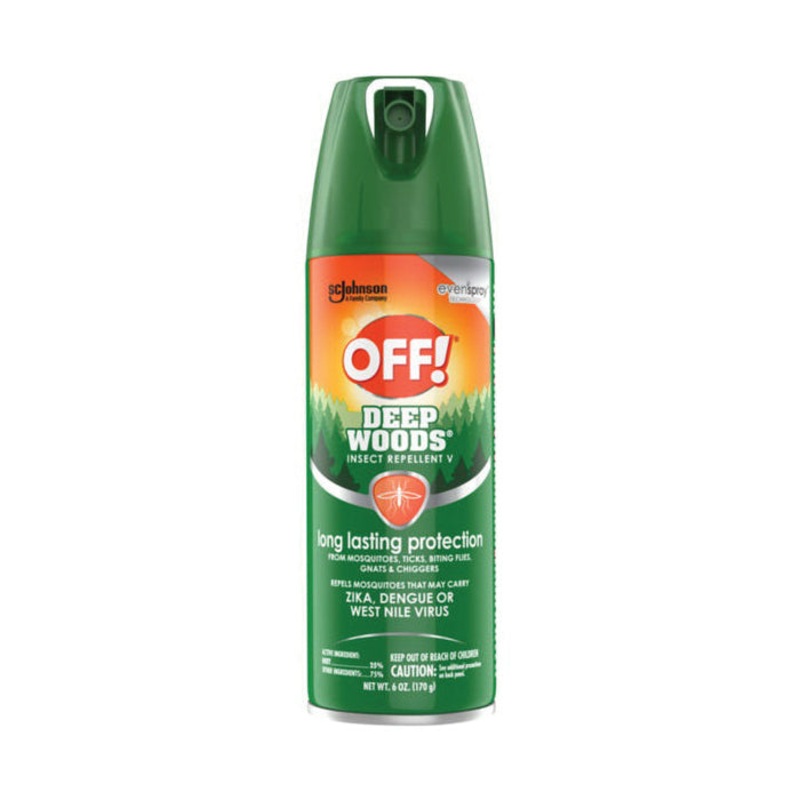 OFF! Deep Woods 1842 Insect Repellent, Aerosol/Compressed Gas, Alcohol, Spray Application, 6 oz, Can