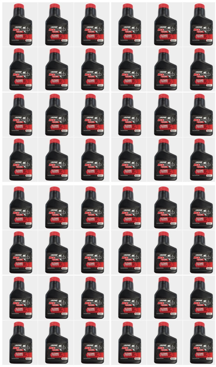 (48 Pack) 2.6 oz: 1 Gallon Mix ECHO Red Armor 2-Cycle Oil 6550001
