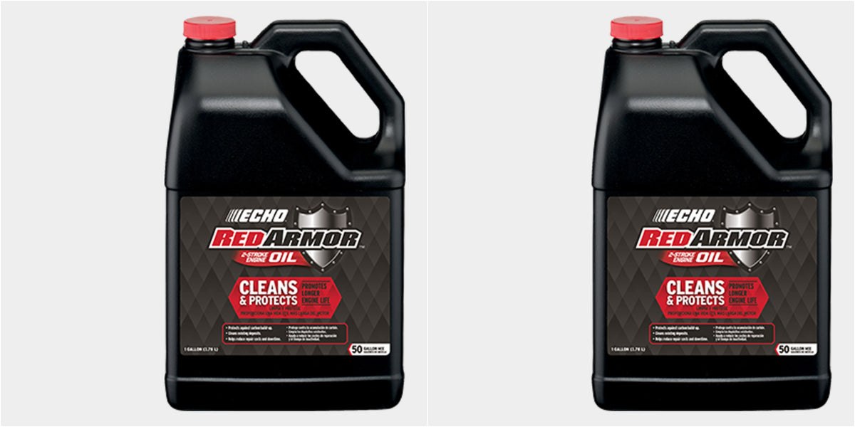 (2 Pack) 1 Gallon makes 50 Gallon Mix ECHO Red Armor 2-Cycle Oil 6550050