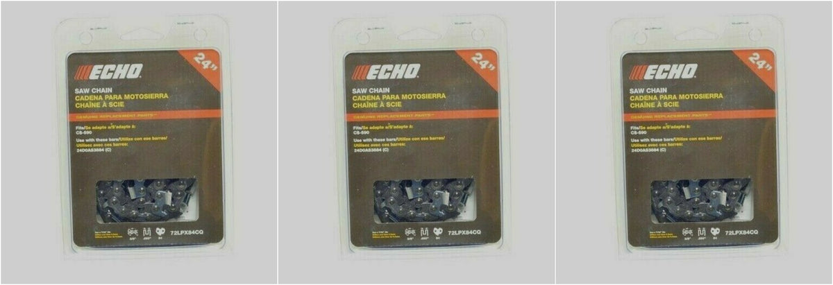 (3 PACK) 72LPX84CQ Genuine Echo 24" Chainsaw Chain CS-590