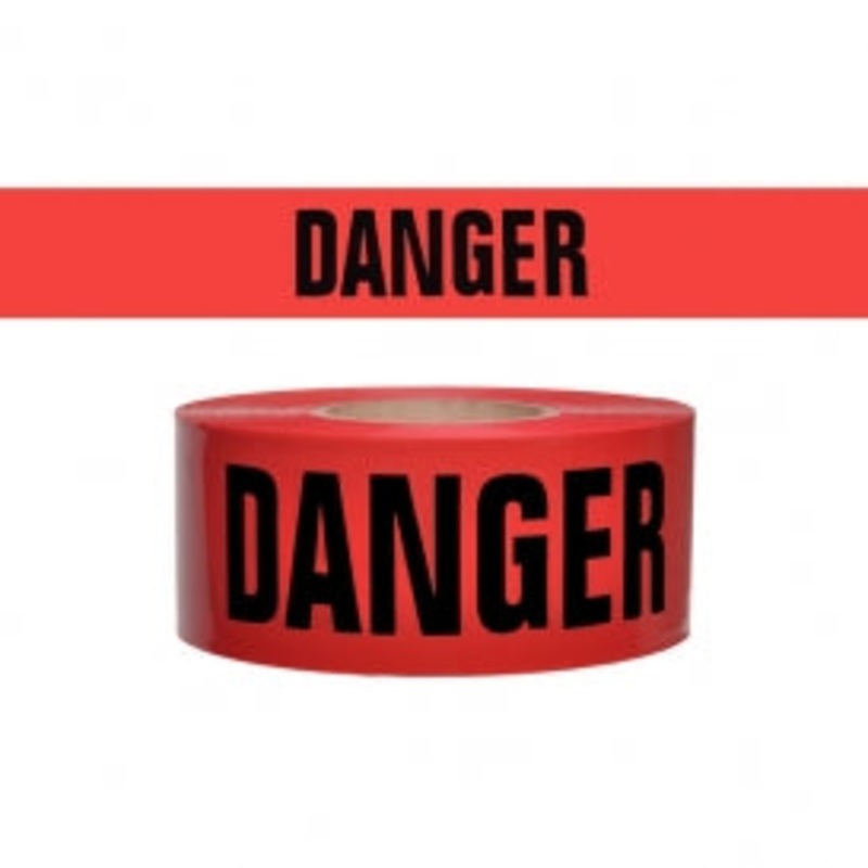 Presco 1000 ft Red Barricade Tape with Danger Legend | B3102R21