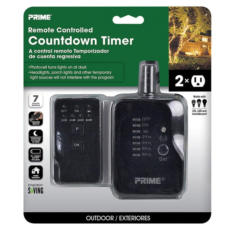 PRIME TNRCOCD2 Remote Controlled Countdown Timer, 125 V Input