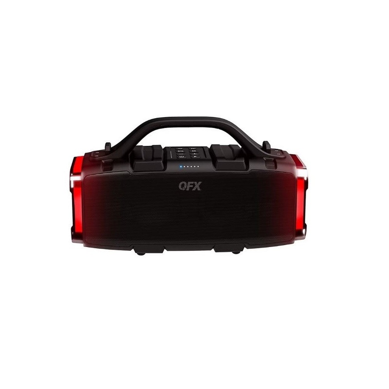 QFX High Powered Dual 3.5" IPX6 Waterproof Boom Box Speaker w/ LED Lights BT-ZX9-C