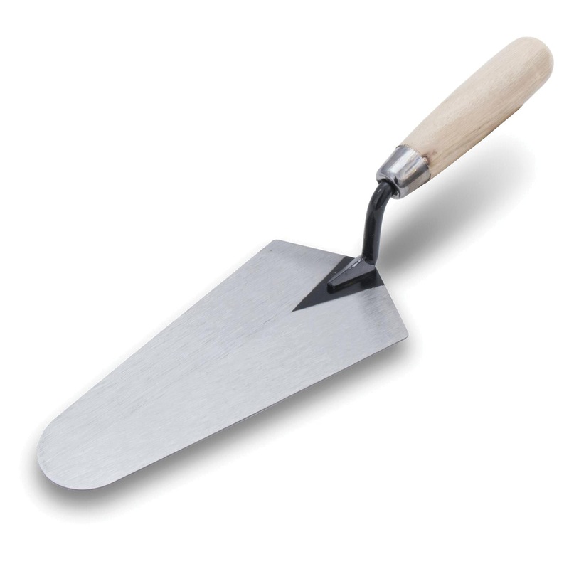 QLT 924 Gauging Trowel, 3-3/8 in W Blade, 7 in L Blade, Wood Handle