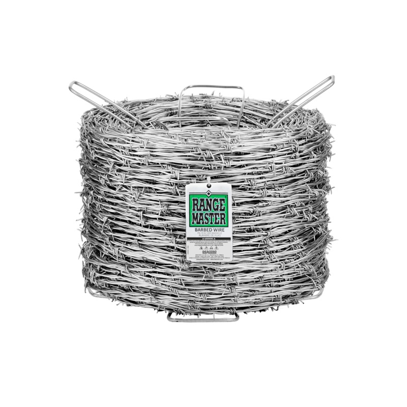 Range Master Barbed Wire 1320 ft L, 5 in Barb, Zinc Coated