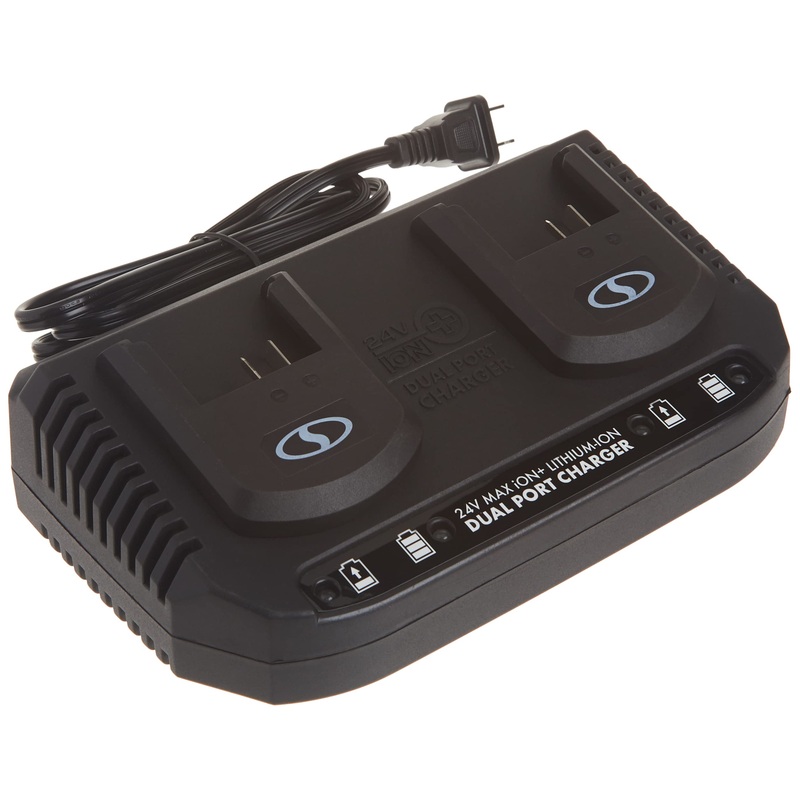 Restored Snow Joe 24VCHRG-DPC | 24V IONMAX Dual Port Quick Charge Docking Station| Certified Authentic (Refurbished)