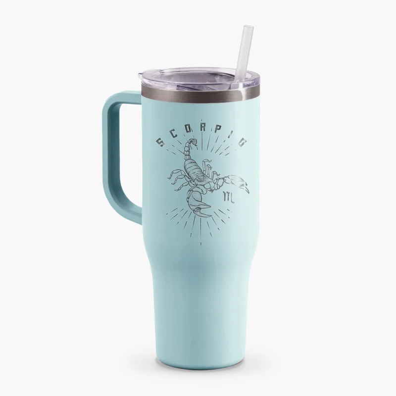 Scorpio – Scorpion – 40oz Tumbler with Handle