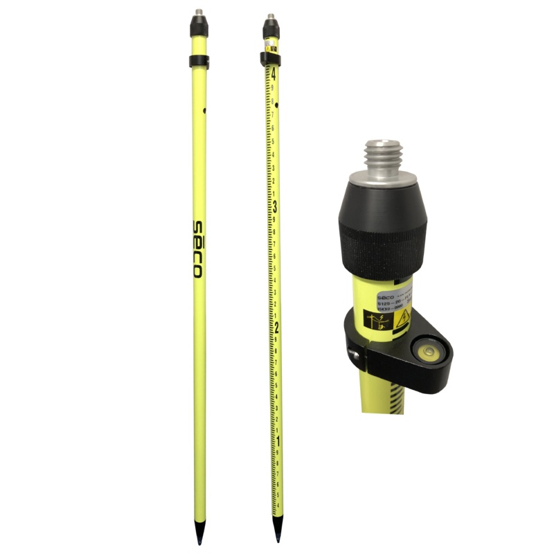 Seco 2m Aluminum GPS Rover Rod w/Snap Lock & Outer Graduation