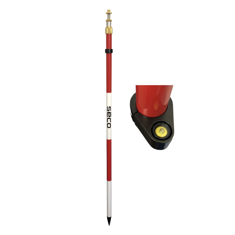 Seco 8.5 ft Compression Lock Prism Pole w/Adjustable Tip