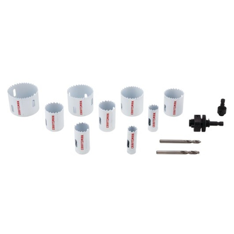 Set 13 PC Bi-Metal Hole Saw W/Case Craftsman