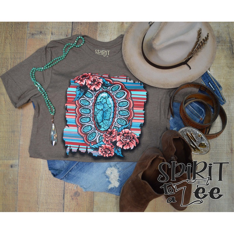 Shirt Turquoise Concho #68W-Small