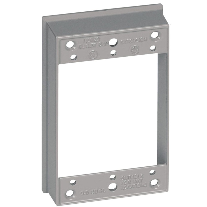 Sigma 14223 Extension Ring, 4.71 in L, 2.94 in W, 1.02 in D, 1 -Gang, Metal