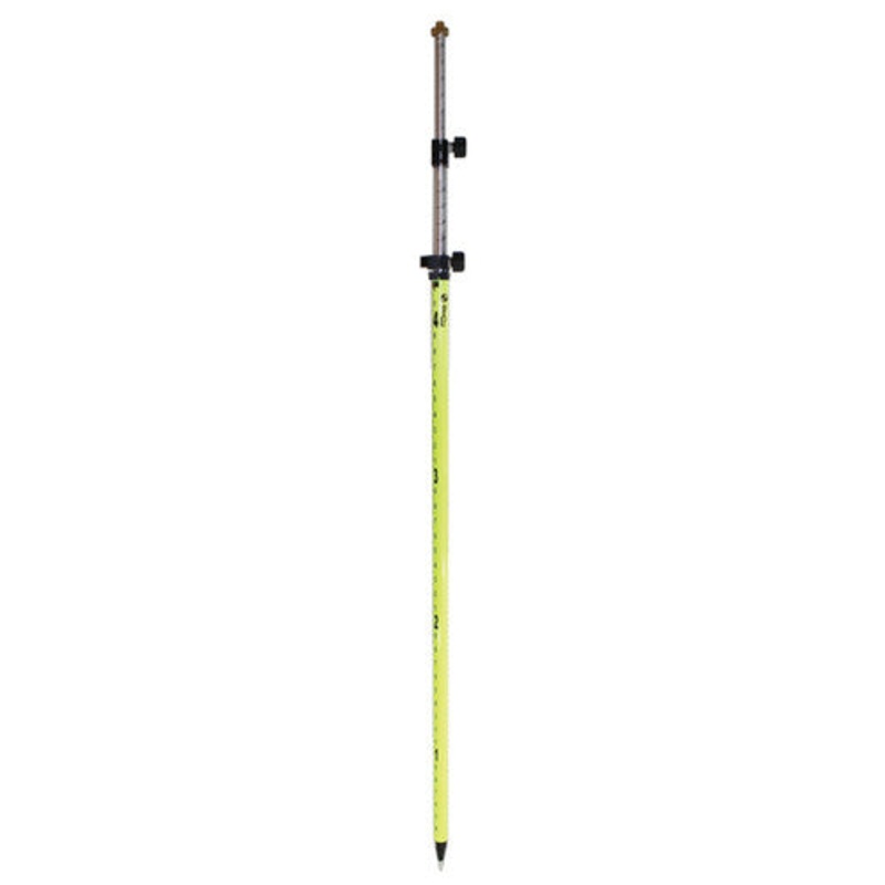 SitePro 12ft Mini Prism Pole w/Twist Lock (Tenths/Metric) (Fluorescent Yellow) | 07-4712-TMA-FY