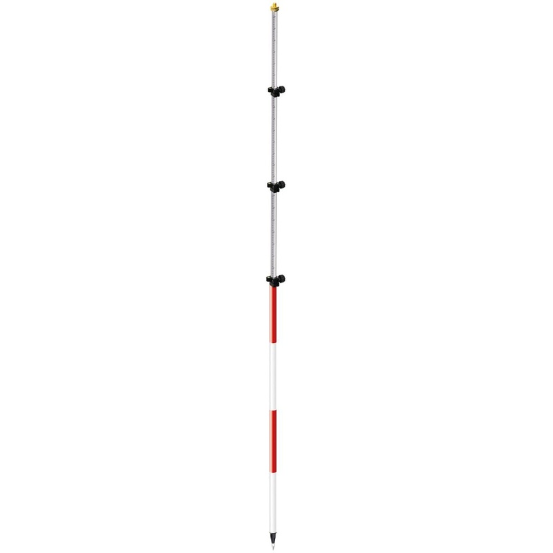 SitePro 15ft Mini Prism Pole w/Twist Lock (Tenths/Metric) (Red & White) | 07-4715-TMA