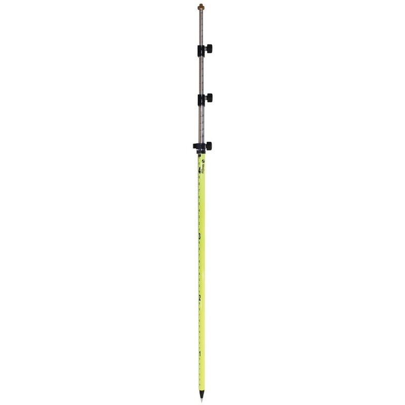 SitePro 15ft Prism Pole w/Twist Lock (Tenths/Metric) (Fluorescent Yellow) | 07-4715-TMA-FY