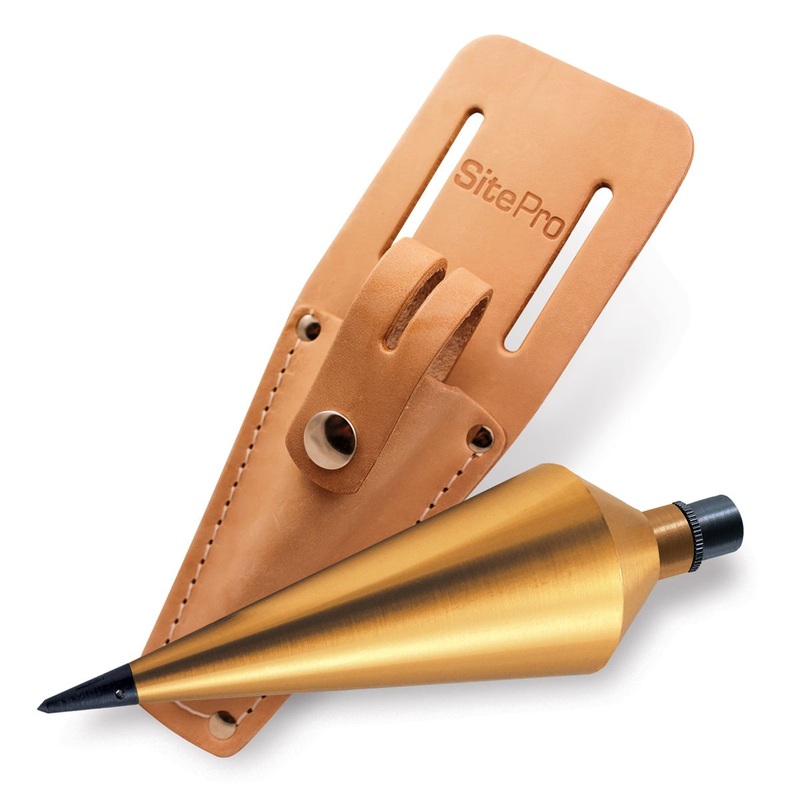 SitePro 24 oz Brass Plumb Bob w/Leather Sheath | 15-024S