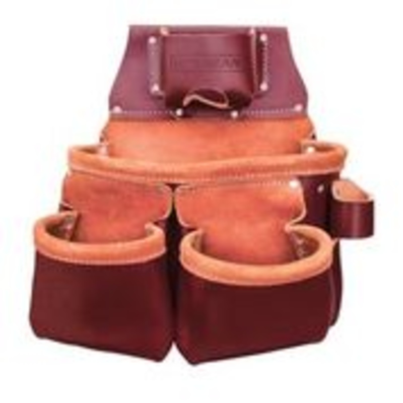 SitePro 3-Pouch Pro Leather Tool Bag w/Tape Holder | 51-15018-DB