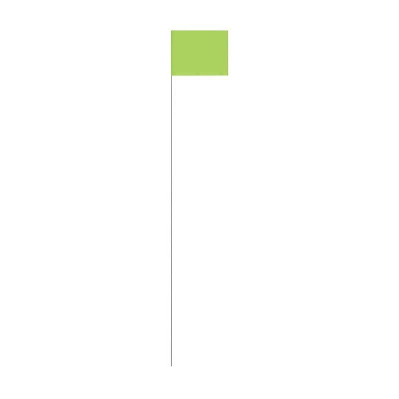 SitePro 4x5x21 inch Glo-Lime Stake Flags | 19-F4521-GL