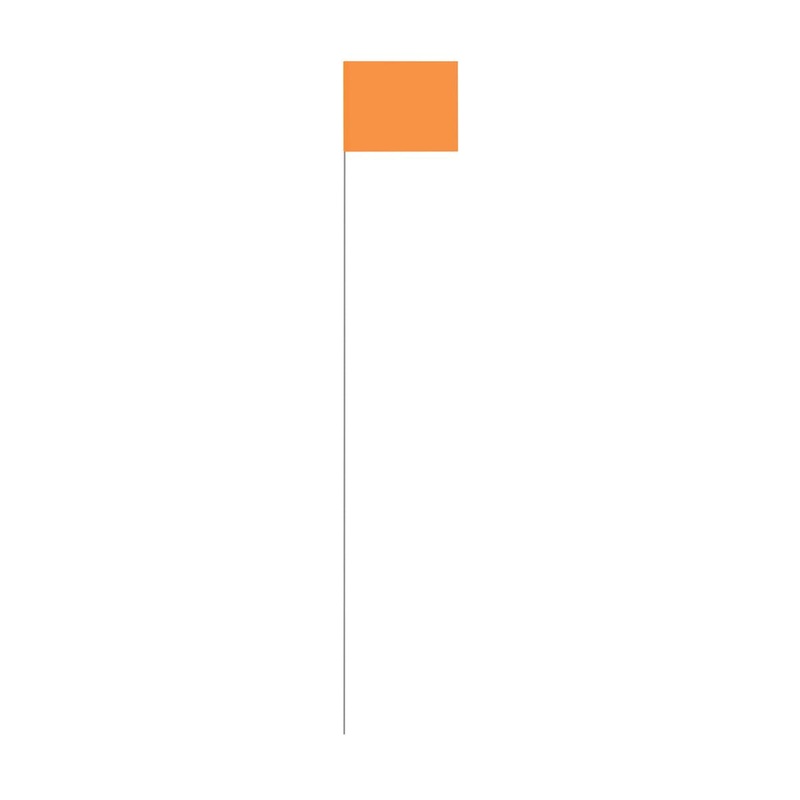 SitePro 4x5x30 inch Glo-Orange Salamander Stake Flags | 19-F4530-GO