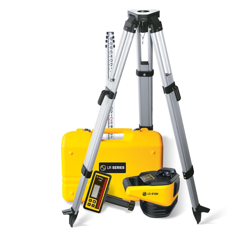 SitePro LR410 Horizontal Rotary Laser Kit w/Tripod & 12ft Grade Rod (Tenths) | 27-LR410H-4T