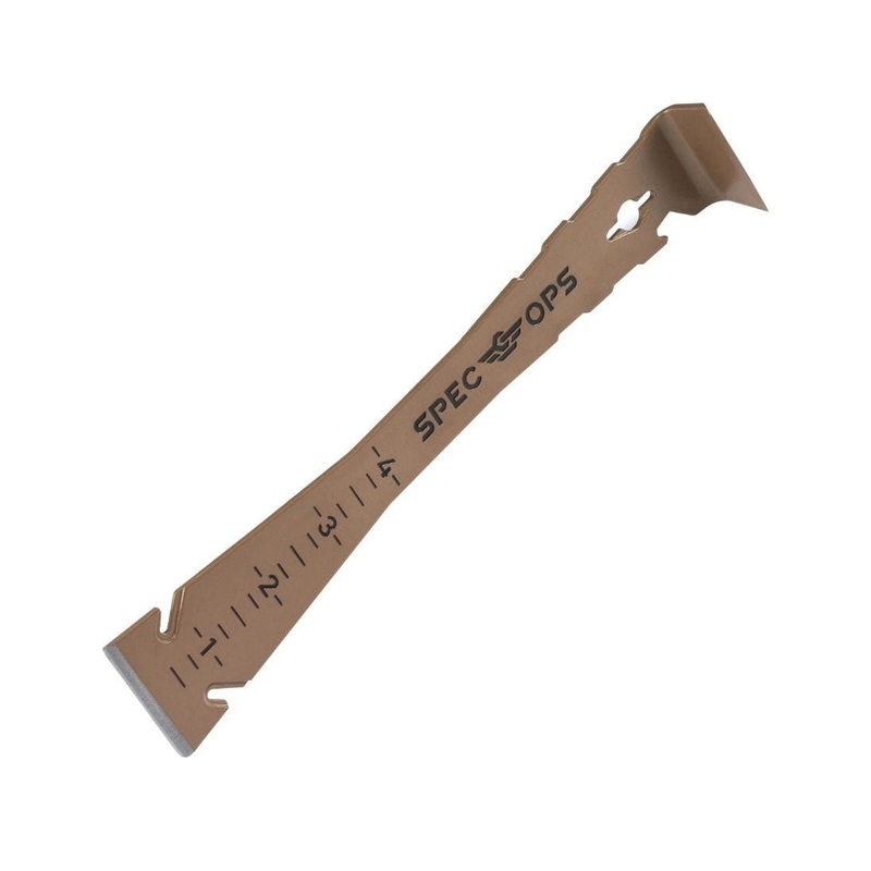Spec Ops Tools SPEC-D9TRIM Trim Bar, 9-1/2 in OAL, High Carbon Steel Bar, Black/Flat Dark Earth Handle
