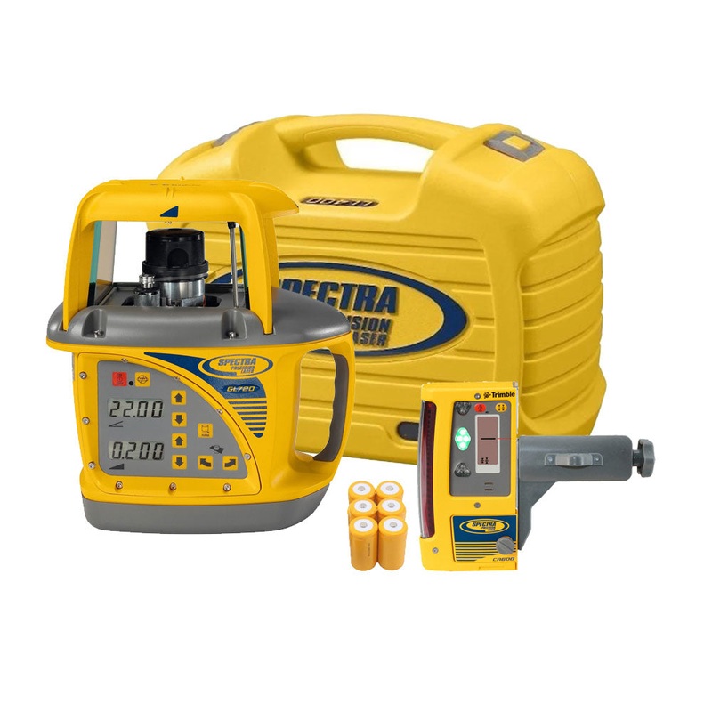 Spectra Precision GL720-10 Dual Grade Laser Package with CR600 Receiver and Case