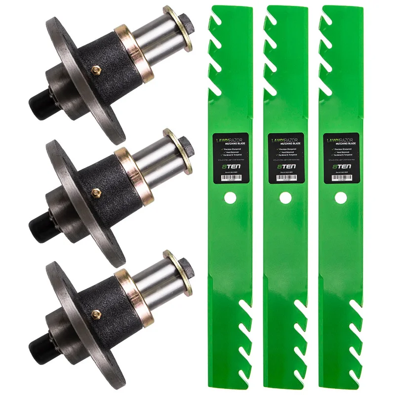 Spindles & Toothed Mulching Blade Kit For Husqvarna Schiller Gravely MK1002055