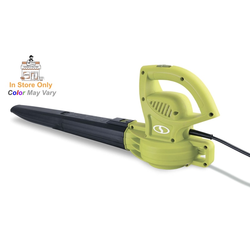 Sun Joe SBJ597E | 6-Amp 155 MPH Electric Leaf Blower | COLOR MAY VARY (Refurbished) | IN-STORE EXCLUSIVE